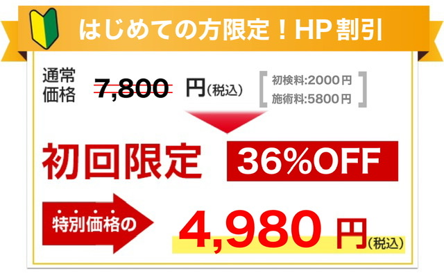 産後の骨盤矯正初回割引クーポン