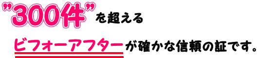 300件を超える豊富なビフォーアフター